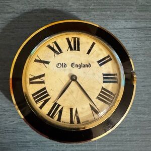 Old England Vintage Wrist Watch Black & Gold Tone